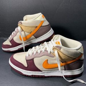 Nike Dunk Mid Mens Brown Beige Orange Sneakers Shoe Size 9.5